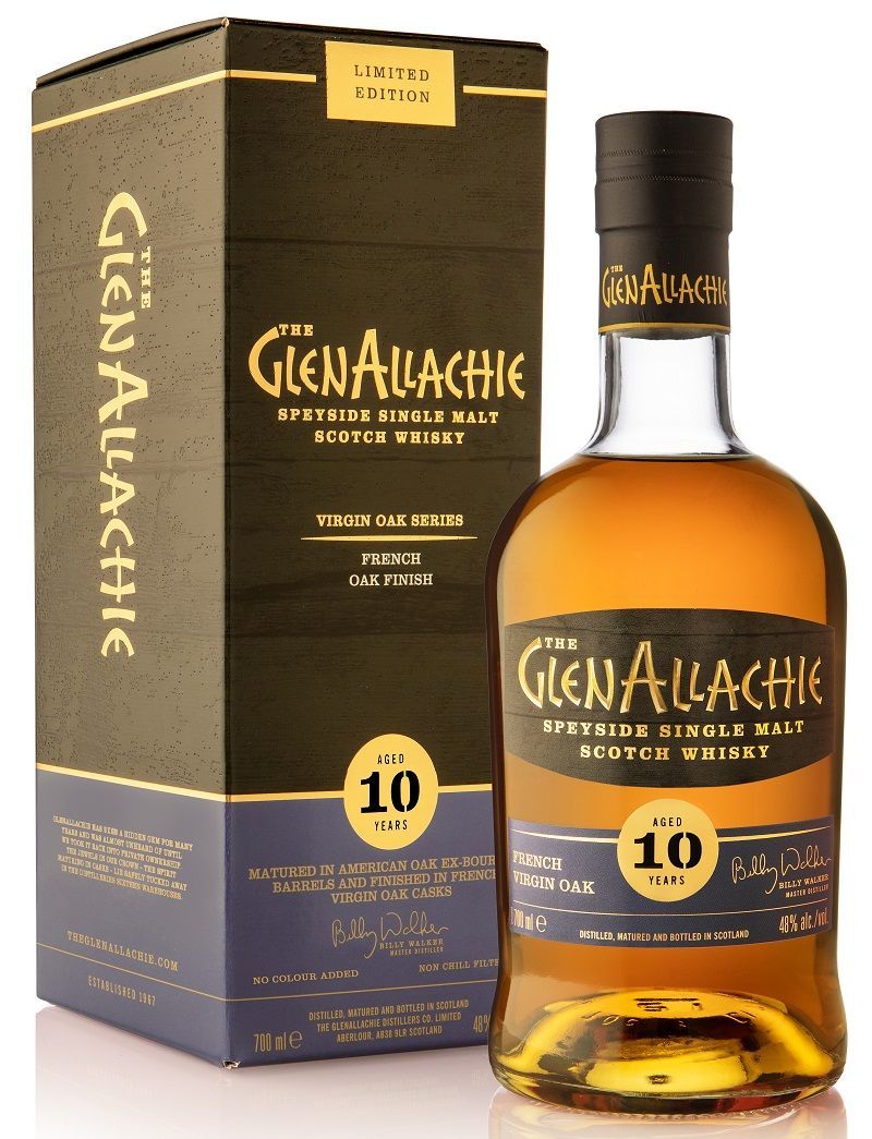 GlenAllachie 10 Year Old - French Virgin Oak - Single Malt Scotch Whisky - Wood Finish Series - 2022 Release