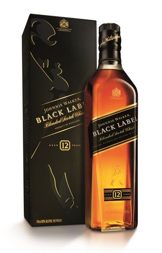 Johnnie Walker Black Label 12 year Old Blended Scotch Whisky.