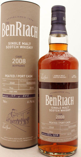 BenRiach Batch 15 -2008 - Cask - #2048 - 9 Year Old Single Malt Scotch Whisky