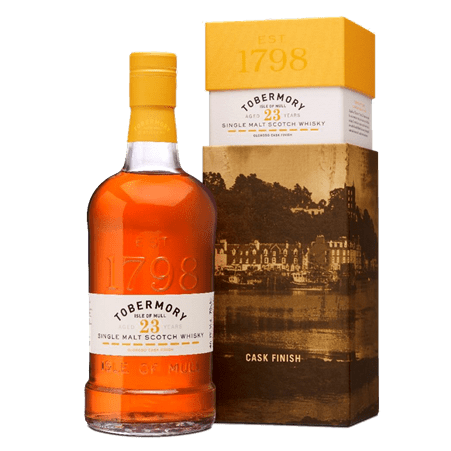 Tobermory 23 Year Old - Oloroso Cask Finished - Single Malt Scotch Whisky - Expression 1 - Theme: Tobermory Harbour