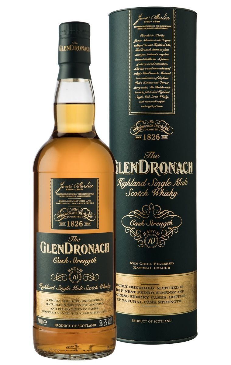 Glendronach Cask Strength Batch 10 Single Malt Scotch Whisky 2022 Release