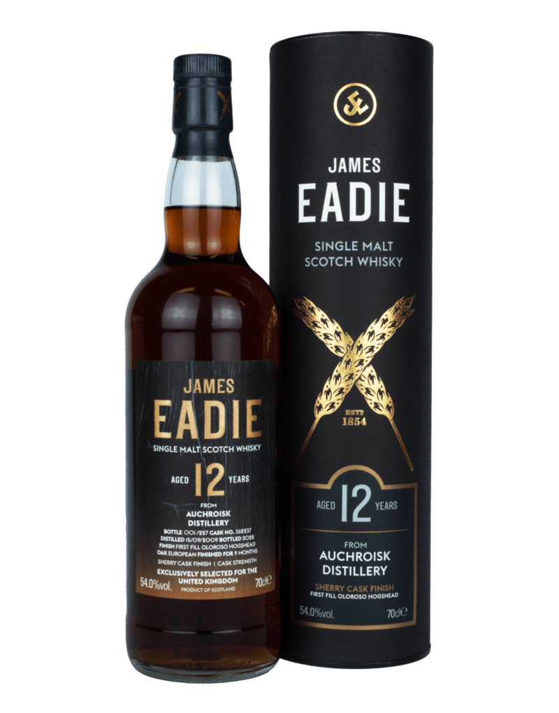 Auchroisk 12 Year Old - 1st Fill Oloroso Sherry Hogshead Finish - [UK exclusive] -Single Malt Scotch Whisky - James Eadie - Cask #362237