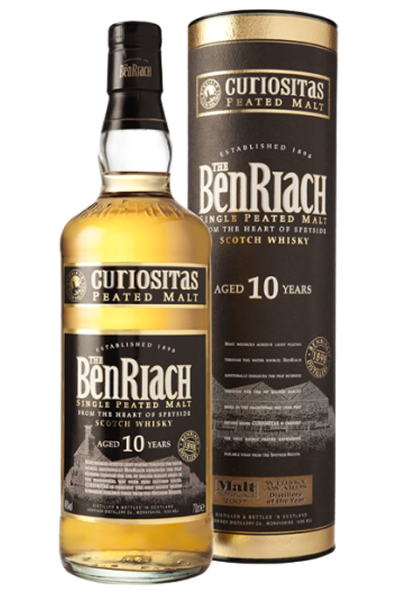 BenRiach 10 year Old - Curiositas - Peated - Speyside Single Malt Scotch Whisky