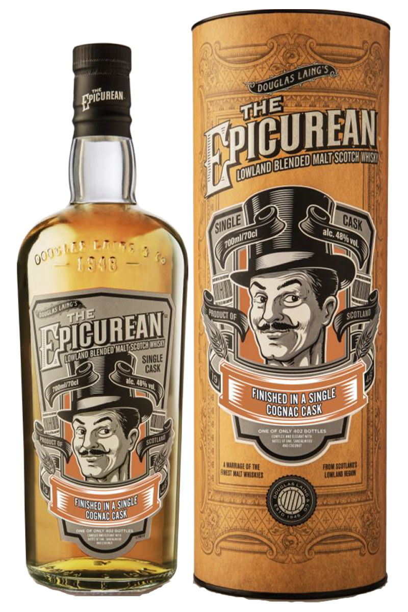 The Epicurean Cognac Finished Limited Edition - Lowland - Blended Scotch Malt Whisky.