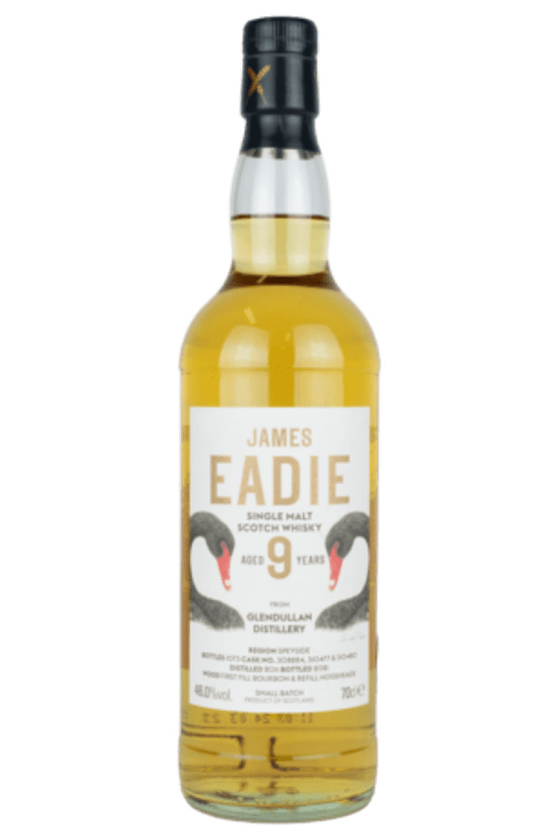 Glendullan 9 Year Old - First Fill Bourbon and Refill Hogsheads - The Black Swan -Single Malt Scotch Whisky - James Eadie - Small Batch - Spring 2021 Release.
