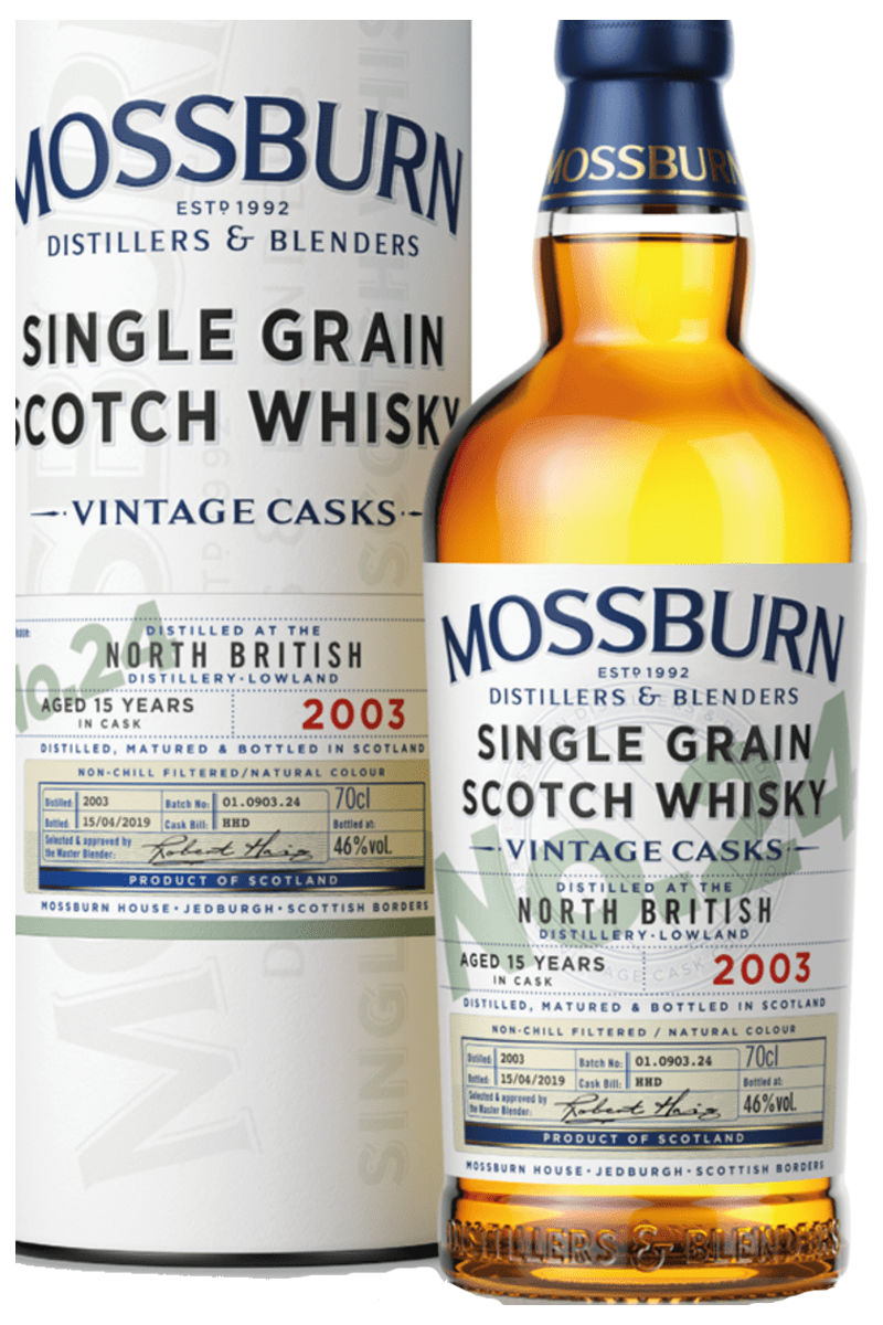 North British - 2003 - 15 Year Old Single Grain Scotch Whisky - Mossburn Vintage Casks No 24.