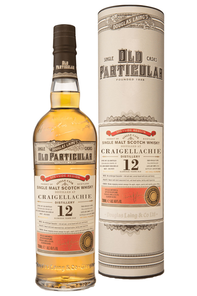 Craigellachie 12 Year Old Douglas Laing's Old Particular Range Single Malt Scotch Whisky - #DL15255