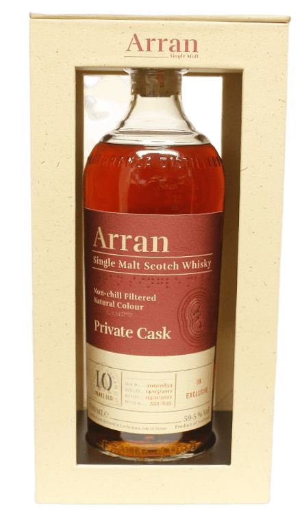 The Arran Private Cask 10 Year Old - Oloroso Sherry Cask  - UK Exclusive - Single Malt Scotch Whisky
