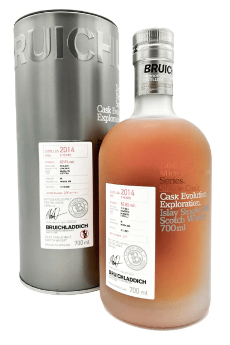 Bruichladdich Distillery Micro-Provenance Series - Vintage 2014 - 9 Year Old - Muscatel - # Cask 55 - Single Malt Scotch Whisky