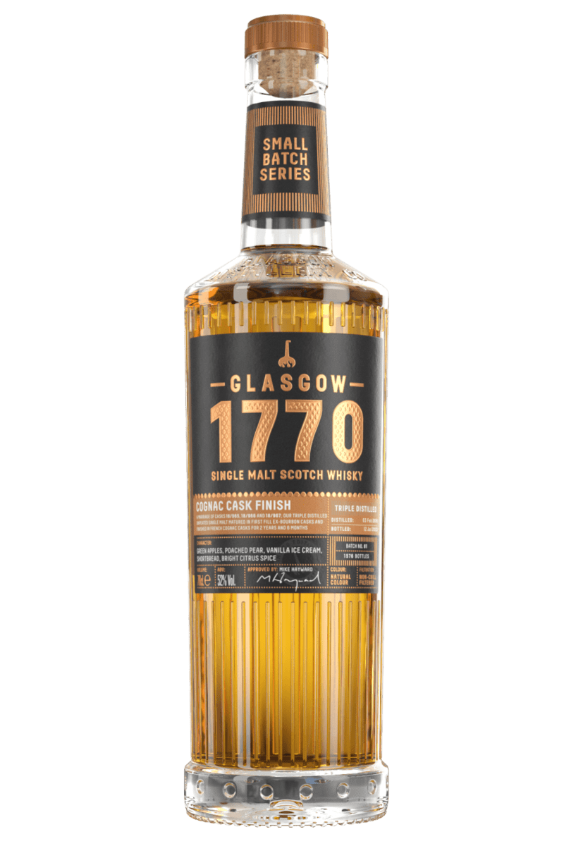 Glasgow 1770 Single Malt Scotch Whisky – Triple Distilled Cognac Cask Finish 