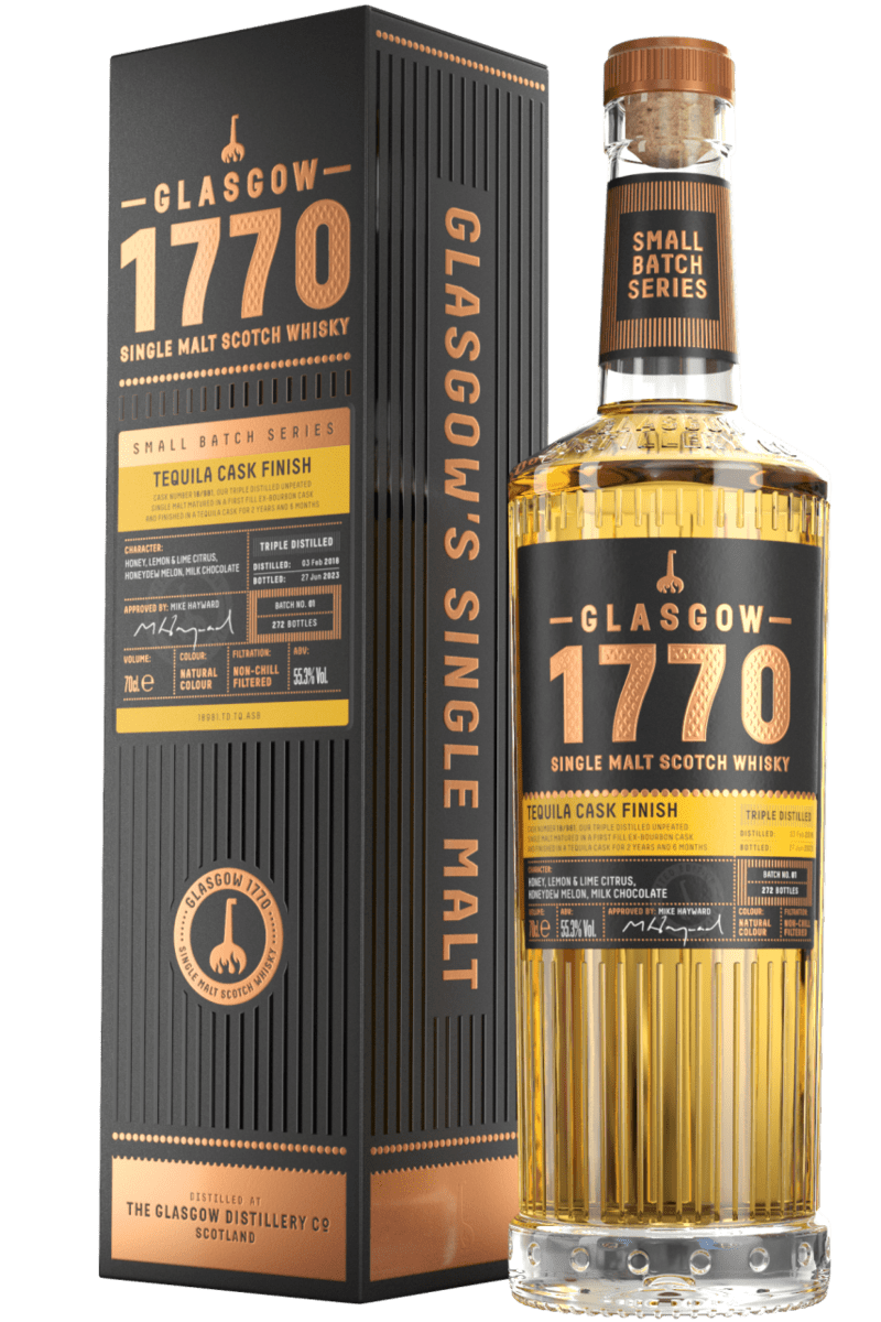 Glasgow 1770 Tequila Cask Finish (Triple Distilled) Single Malt Scotch Whisky 