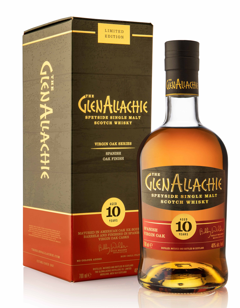GlenAllachie 10 Year Old - Spanish Virgin Oak - Single Malt Scotch Whisky - Virgin Oak Series - 2023 Release
