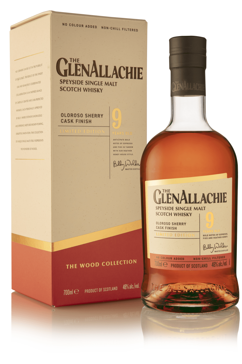 GlenAllachie 9 Year Old Oloroso Sherry Cask Finish Single Malt Scotch Whisky 