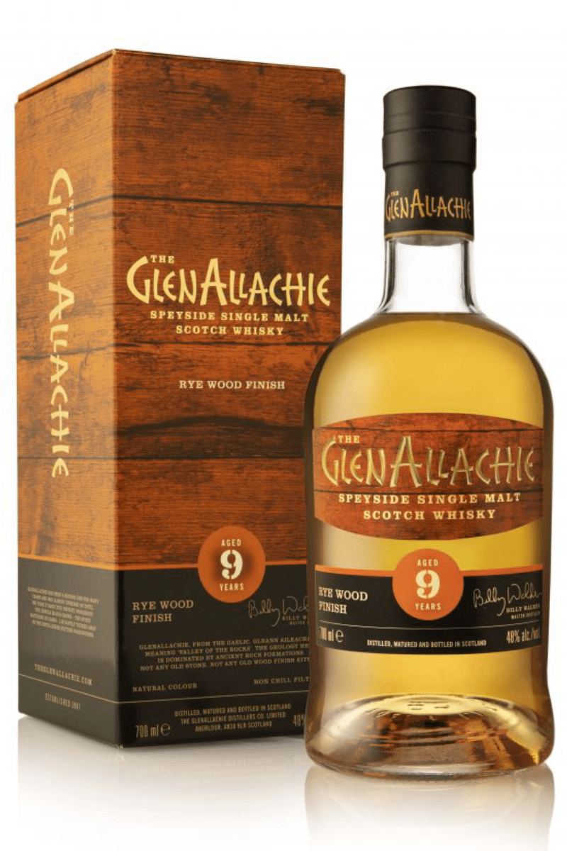 GlenAllachie 9 Year Old - Rye Cask Finish - Single Malt Scotch Whisky - Wood Finish Series - Release II