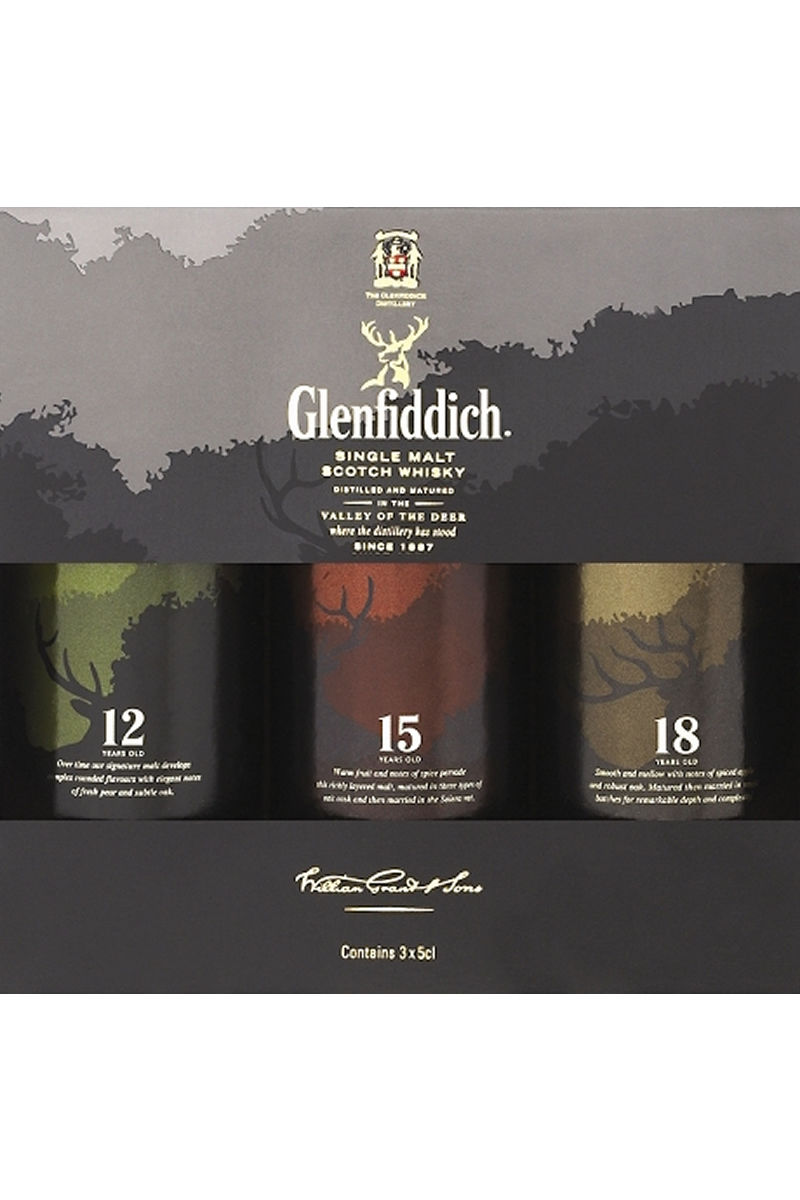 Glenfiddich Tri-Pack Single Malt Scotch Whisky