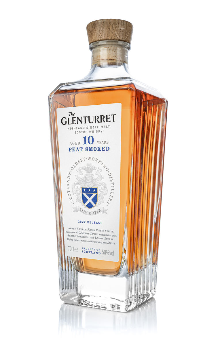 Glenturret 10 Years Old Peat Smoke Single Malt Scotch Whisky - 2022 Release.