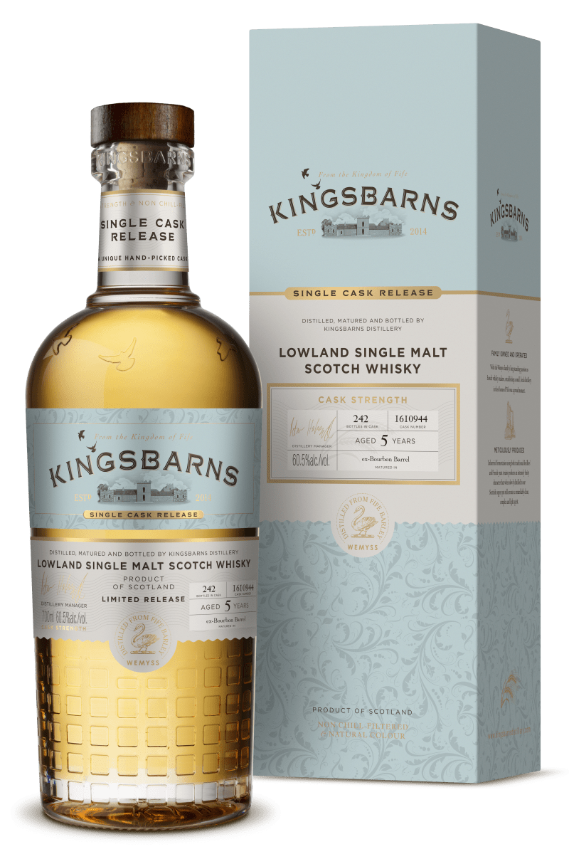 Kingsbarns Single Cask Release -Ex-Bourbon Barrel - 5 Year Old - Single Malt Scotch Whisky