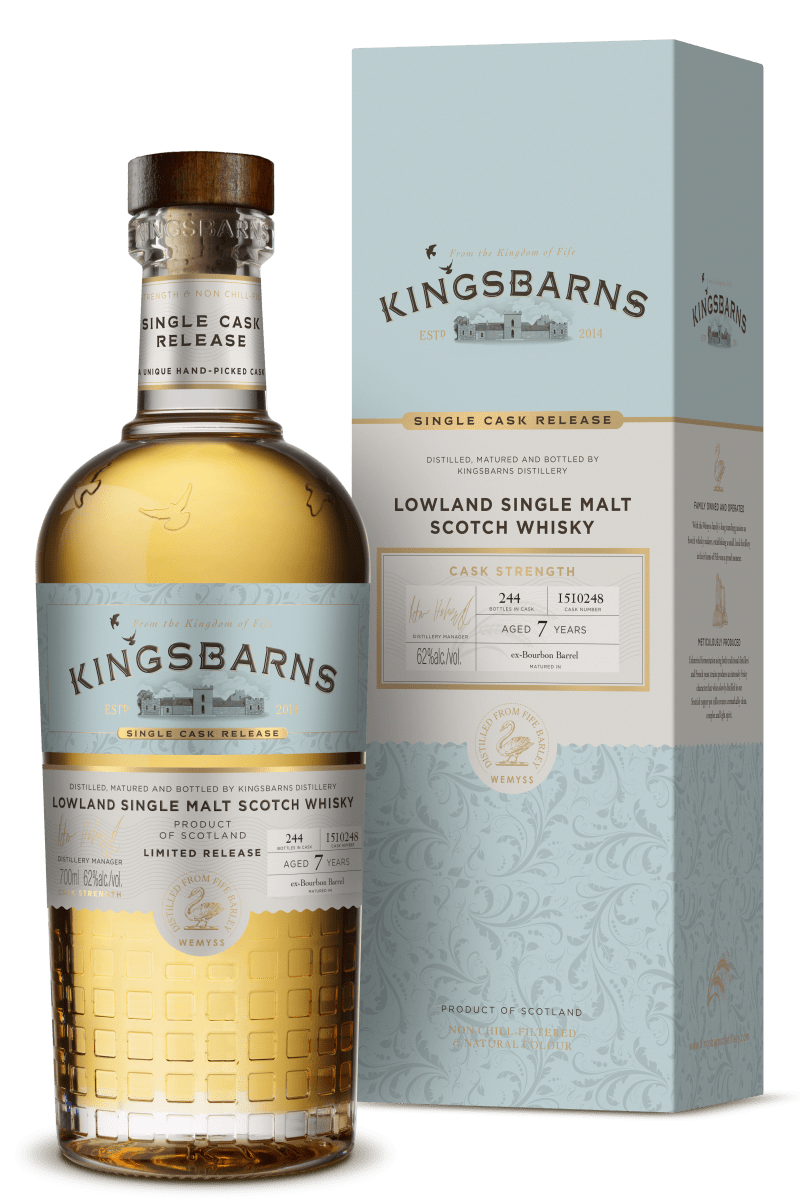 Kingsbarns Single Cask Release - Ex-Bourbon Barrel - 7 Year Old - Single Malt Scotch Whisky