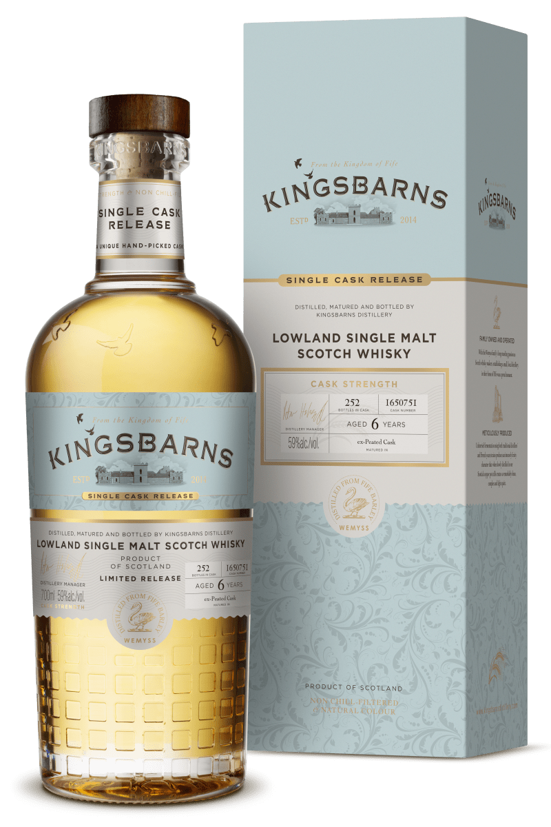 Kingsbarns Single Cask Release - Ex-Peated Cask - 6 Year Old - Single Malt Scotch Whisky