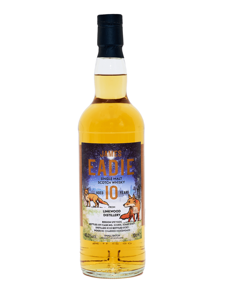 Linkwood 10 Year Old Single Malt Scotch Whisky ‘The Fox'  –  James Eadie - 2023 Autumn Release 