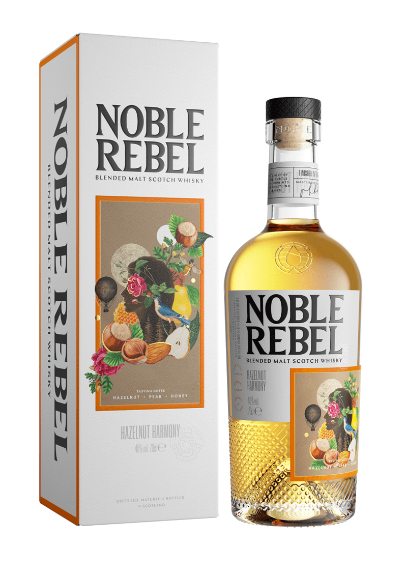 Noble Rebel Hazelnut Harmony  Blended Malt Scotch Whisky