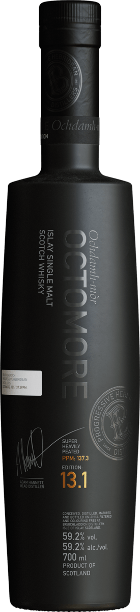 Bruichladdich Octomore Edition: 13.1/ 137.3 PPM -  Single Malt Scotch Whisky - 2022 Release