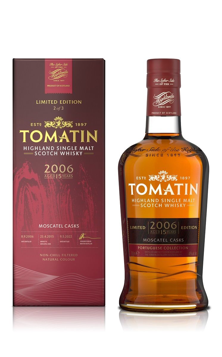 Tomatin 15 Year Old - 2006 -The Portuguese Collection - Moscatel Casks - Limited Edition - Single Malt Scotch Whisky