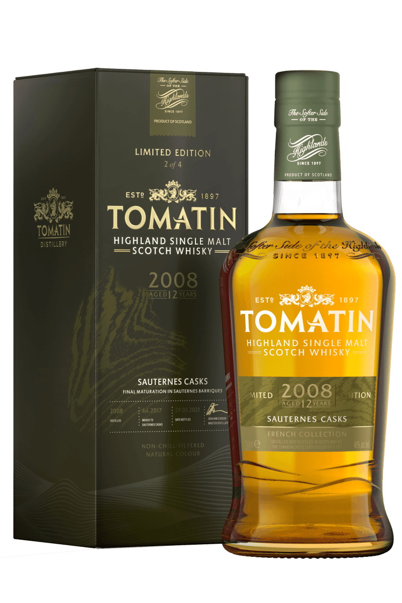 Tomatin - 2008 - The French Collection - Sauternes Casks - Limited Edition - Single Malt Scotch Whisky.